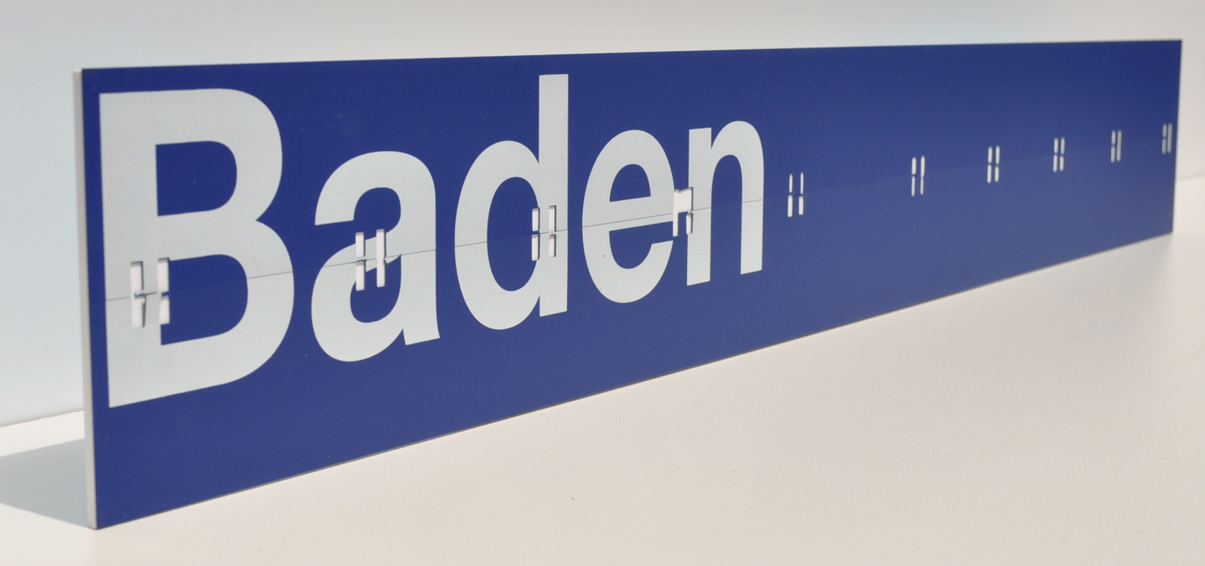 Indicatore a palette originale delle FFS  Baden