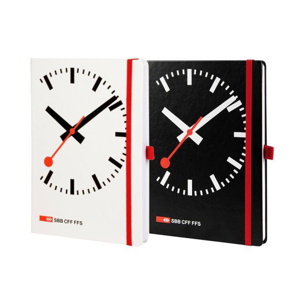 Notebook Swiss station clock