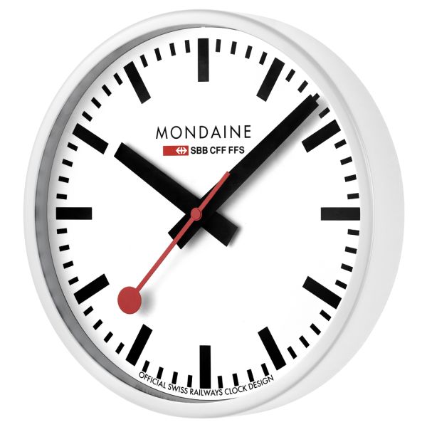 Mondaine SBB wall clock 25 cm white