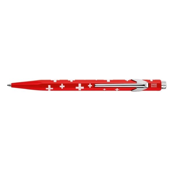 Caran d'Ache penna a sfera Totally Swiss con astuccio in metallo