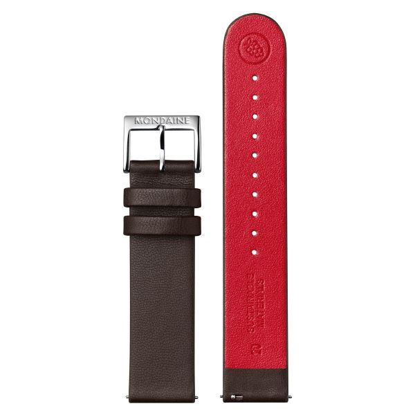 Mondaine SBB strap vegan grape leather 20 mm brown