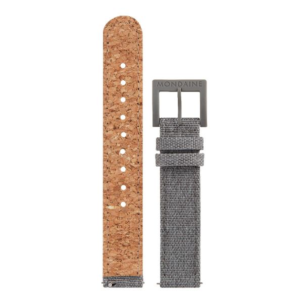 Mondaine SBB textile strap with cork lining 20 mm