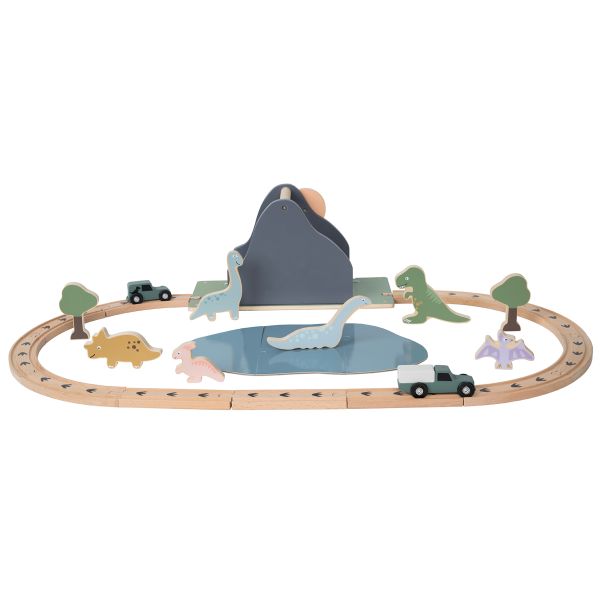 Jabadabado set di treni Dino World in legno