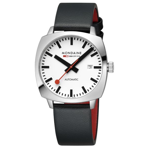 Mondaine FFS orologio da polso Cushion automatico 39 mm