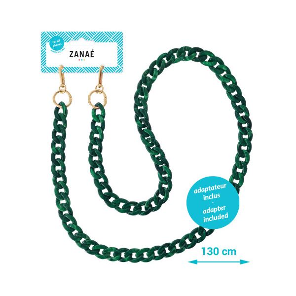 Zanaé mobile phone chain Jade 17375 Mineral Spring green