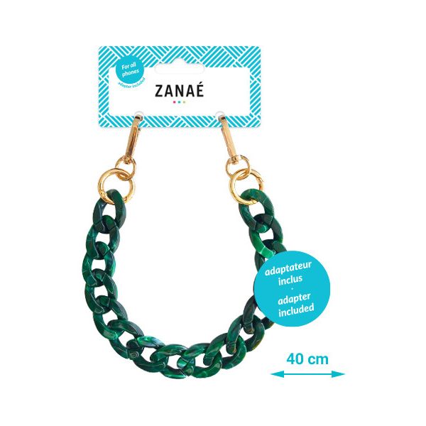 Zanaé mobile phone wristband Jade 17468 Mineral Spring green