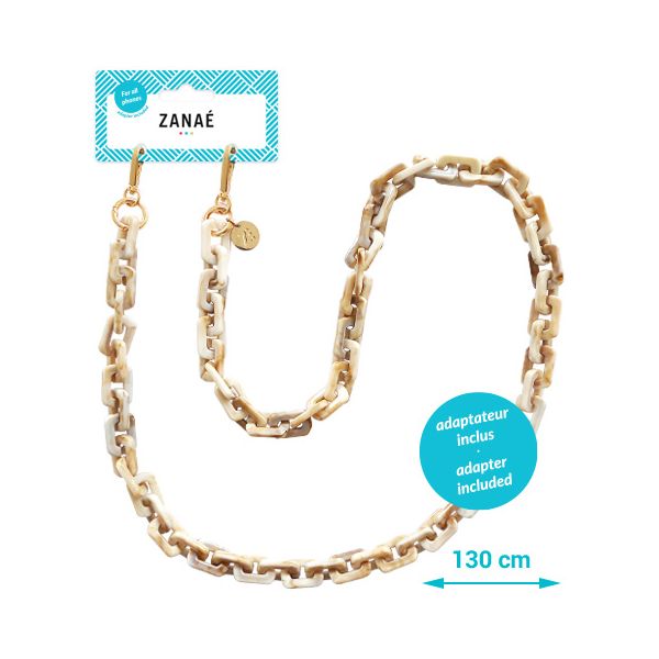 Zanaé chaîne de téléphone portable Vanilla Cream 18320 Cosy Capuccino beige