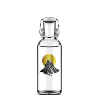 Glass drinking bottle