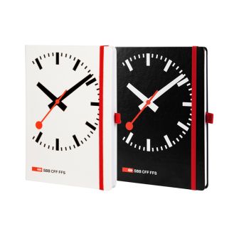 Notebook Swiss station clock