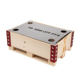 SBB mini pallet with hot plate and SBB logo