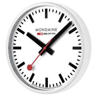 Mondaine SBB wall clock 25 cm white