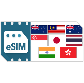 Pack de données eSIM Asie-Pacifique 