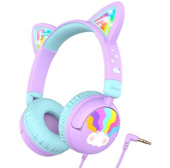 iClever casque pour enfants rose