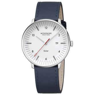 Mondaine Doppio wristwatch solar 41 mm