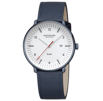 Mondaine Doppio wristwatch solar 41 mm