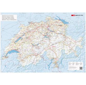 Carte du réseau suisse