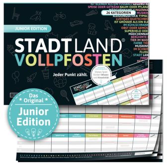 Stadt Land Vollpfosten - A4 Block - Junior Edition