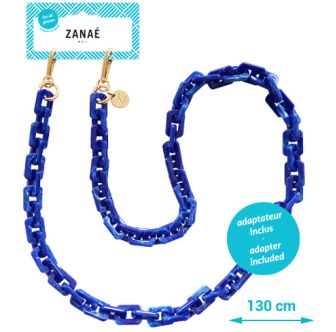 Zanaé mobile phone chain Blueberry Latte 18322 Cosy Capuccino blue