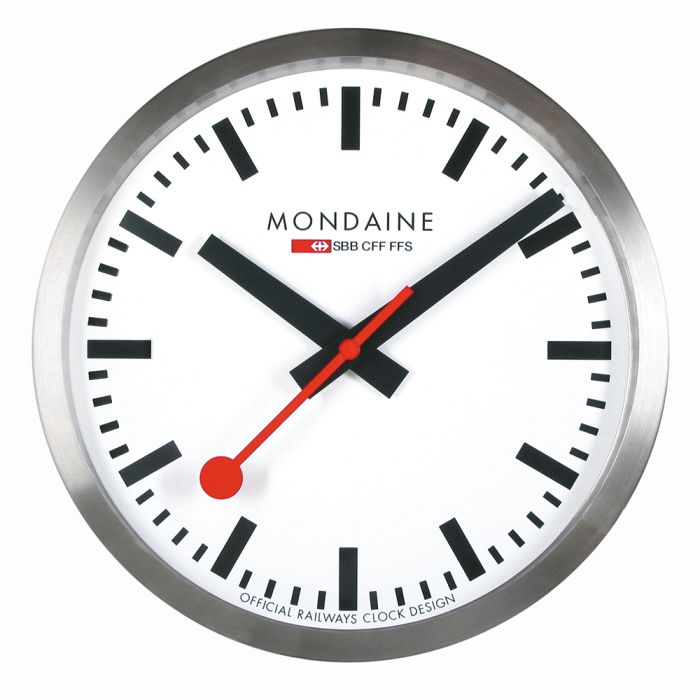 MONDAINE 鉄道時計 SBB CFF FFS Mondaine SBB wall clock 25 cm silver