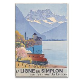 TOURISME LIGNE TRAIN SIMPLON SUISSE Ragi-POSTER HQ