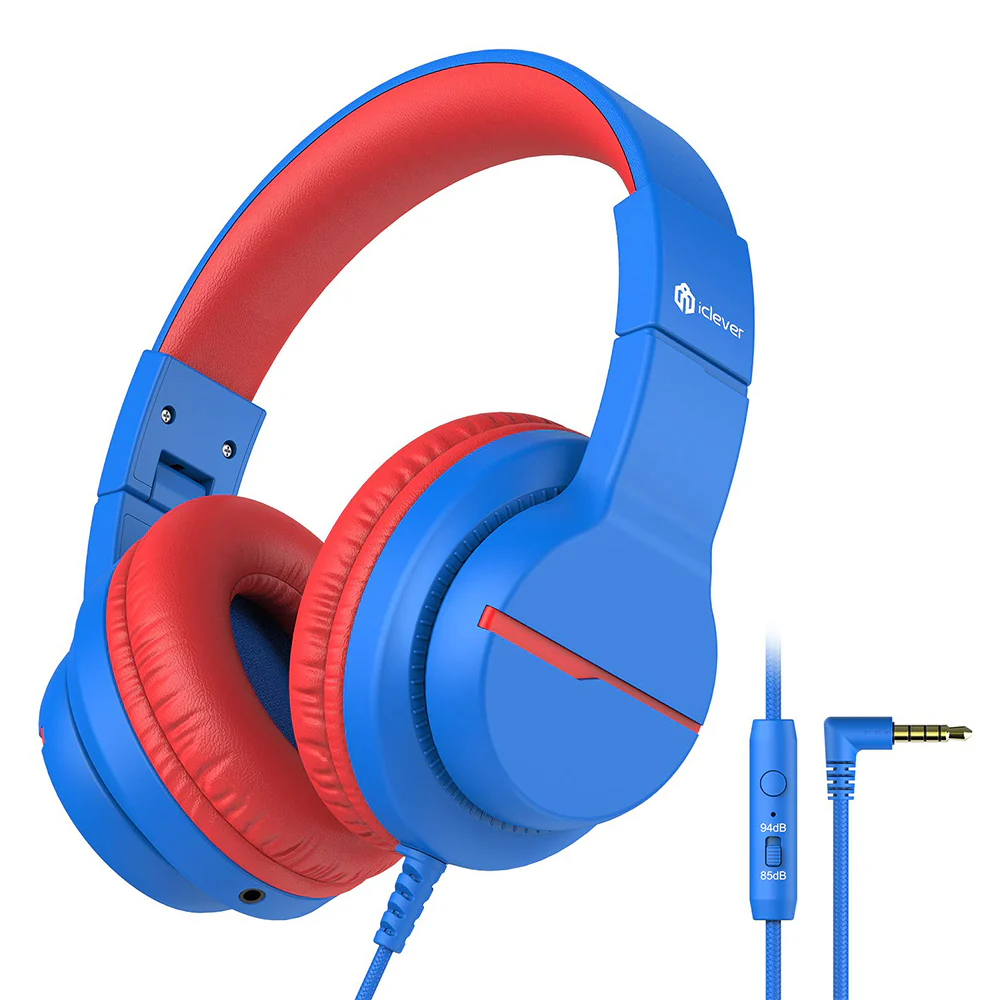 iClever headphones for children blue