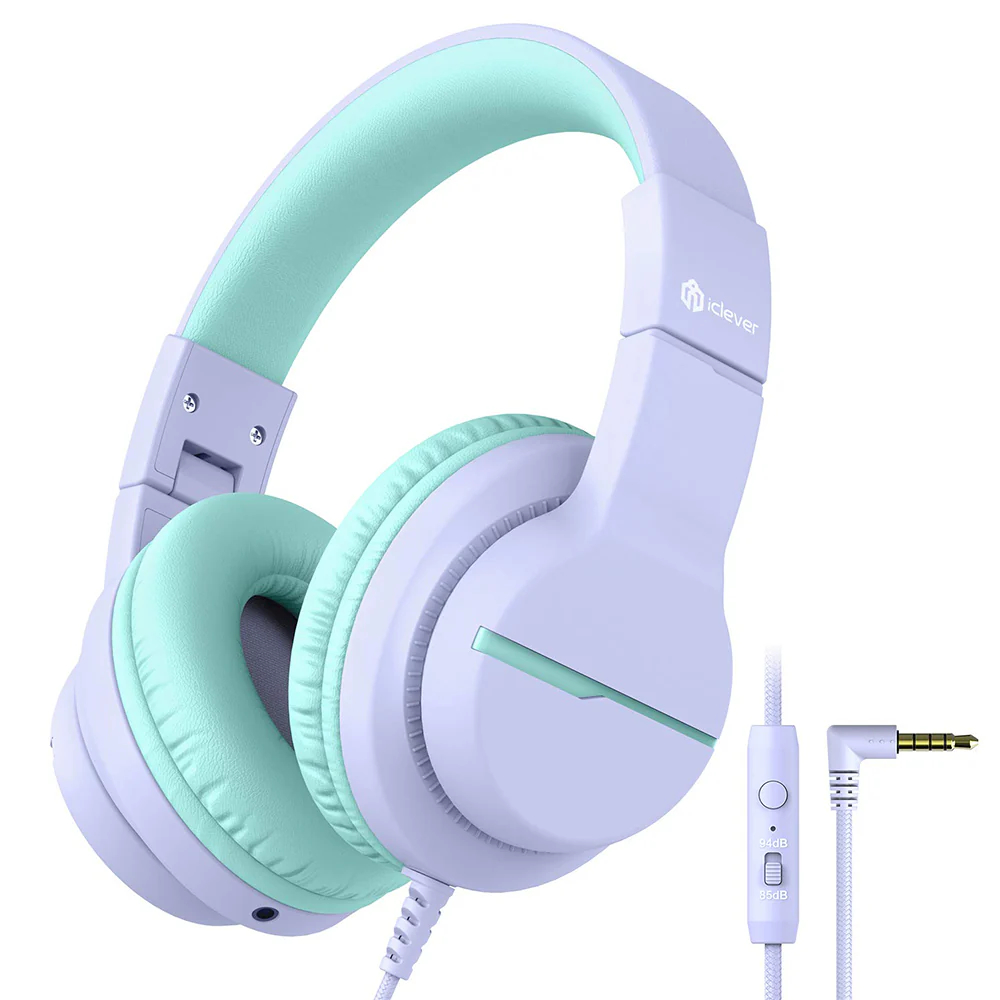 iClever Headphones for children purple